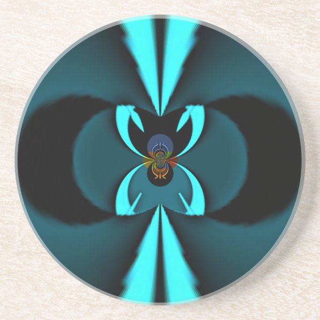 Dessous De Verre En Grès Cadeaux Hakuna Matata Bouclier bleu (Devant)