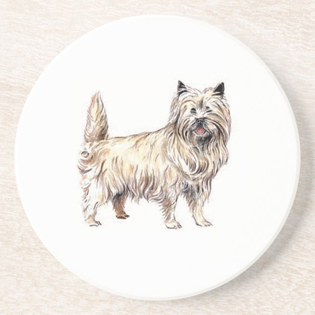 Dessous De Verre En Grès Cairn Terrier (Devant)