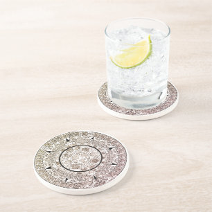 Dessous De Verre En Grès Calendrier du disque solaire Aztec