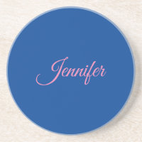 Calligraphie Elegant rose Bleu Nom personnalisé