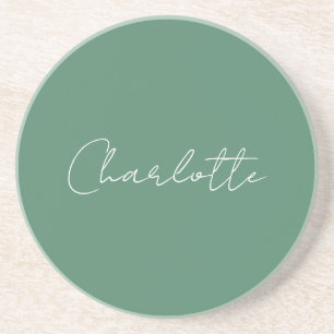 Dessous De Verre En Grès Calligraphie Minimaliste Chic Personnalisé Edition