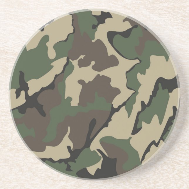 Dessous De Verre En Grès Camo, Sandstone Boire des grillades (Devant)