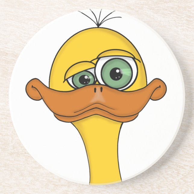 Dessous De Verre En Grès Canard drôle de bande dessinée (Devant)