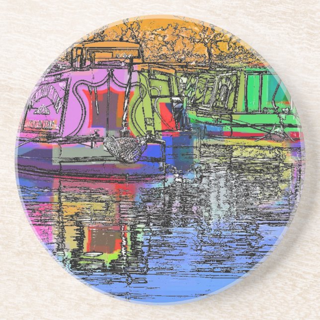 DESSOUS DE VERRE EN GRÈS CANAUX (Devant)