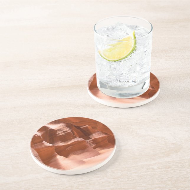 Dessous De Verre En Grès Canyon d'antilope, naturellement Lit (Côté)