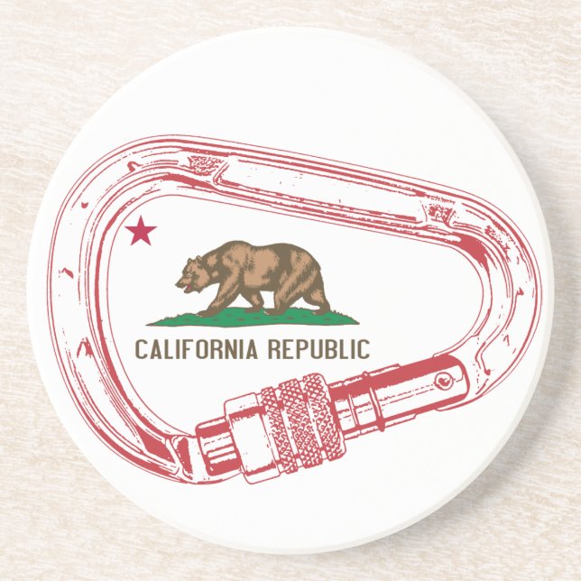 Dessous De Verre En Grès Carabiner d'Escalade californienne (Devant)
