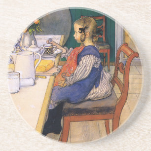 Dessous De Verre En Grès Carl Larsson A Late Risques Miserable Breakfast