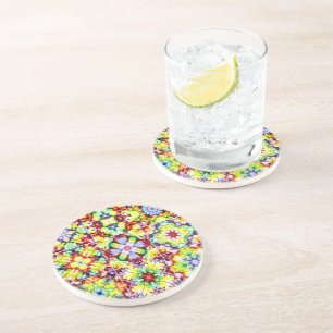 Dessous De Verre En Grès Carrelage méditerranéen, Carreaux d'encre d'alcool
