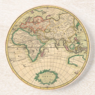Dessous De Verre En Grès Carte antique du monde