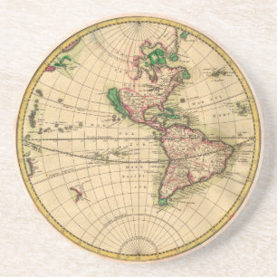 Dessous De Verre En Grès Carte antique du monde