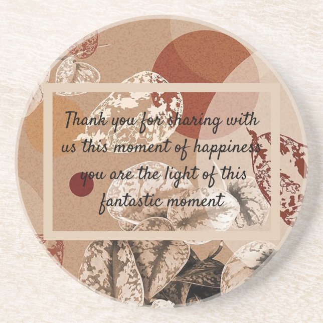 Dessous De Verre En Grès carte de mercîment (Devant)