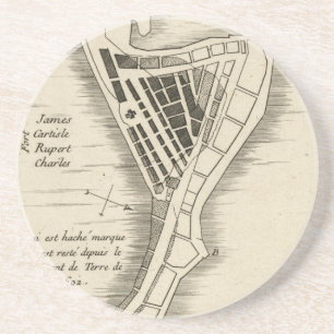 Dessous De Verre En Grès CARTE : La JAMAÏQUE, 1755