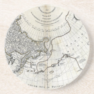DESSOUS DE VERRE EN GRÈS CARTE : NORTH PACIFIC