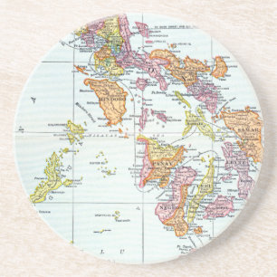 DESSOUS DE VERRE EN GRÈS CARTE : PHILIPPINES, 1905