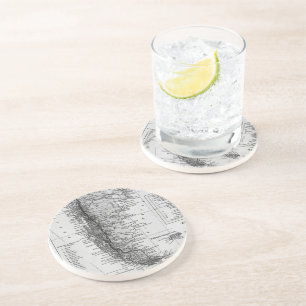 Dessous De Verre En Grès Carte vintage de l'Argentine (1911)