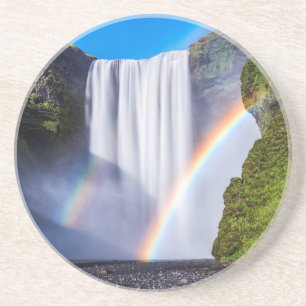 Dessous De Verre En Grès Cascade et arc-en-ciel
