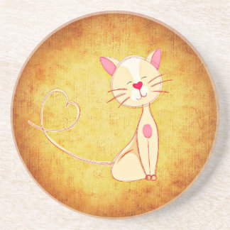 Dessous De Verre En Grès Cat joli caricature
