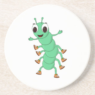 Dessous De Verre En Grès Caterpillar verte