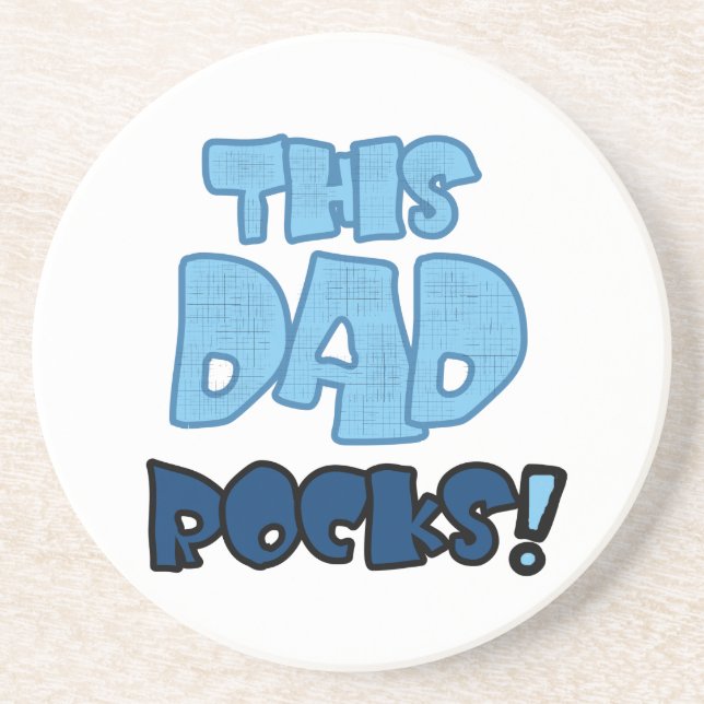 Dessous De Verre En Grès Ce Papa Rocks Des Cadeaux (Devant)