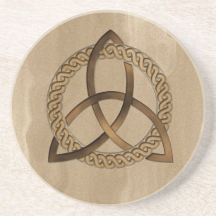 Dessous de verre en grès Celtique Triquetra Trinit