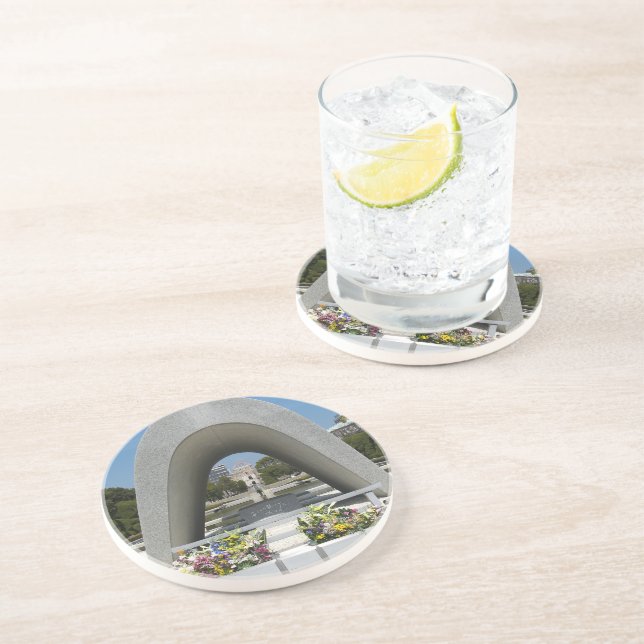 Dessous De Verre En Grès Cénotaphe commémoratif d'Hiroshima (Côté)