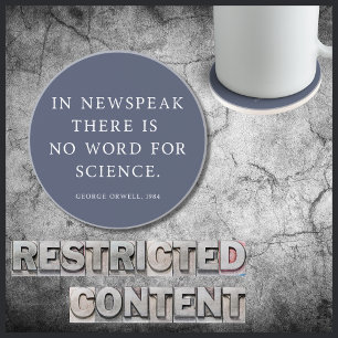 Dessous De Verre En Grès Censure de la science Citation libre d'Orwell