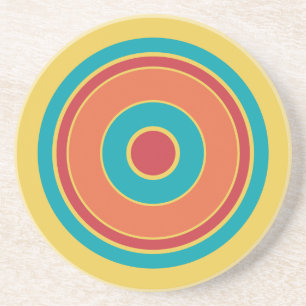 Dessous De Verre En Grès Cercles colorés 05