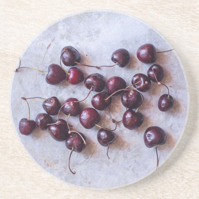 Dessous De Verre En Grès Cerises (Devant)