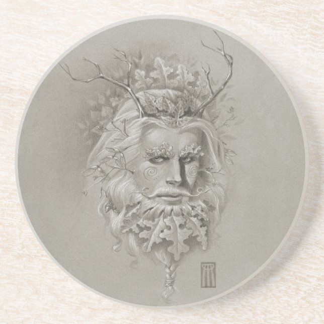 Dessous De Verre En Grès Cernunnos (Devant)