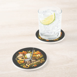 Dessous De Verre En Grès C'est la saison Café épicé à la citrouille de golf