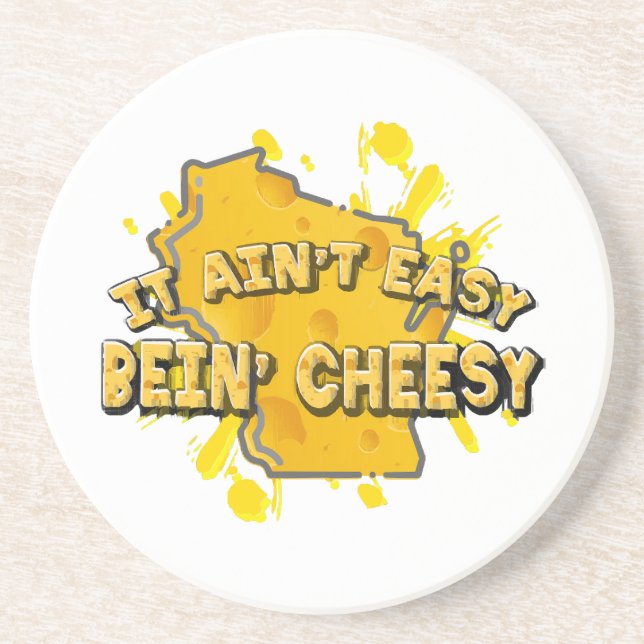 Dessous De Verre En Grès C'est pas facile d'être fromage (Devant)