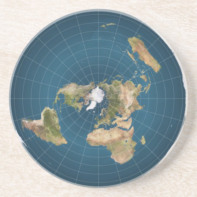 Dessous De Verre En Grès C'est Plat.  Non, Vraiment. (Devant)