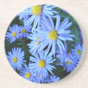 Dessous De Verre En Grès Champ de fleurs bleues