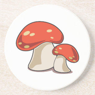 Dessous De Verre En Grès Champignon