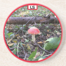 Champignon dans les bois LS Sous-verre en grès
