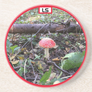Dessous De Verre En Grès Champignon dans les bois LS Sous-verre en grès
