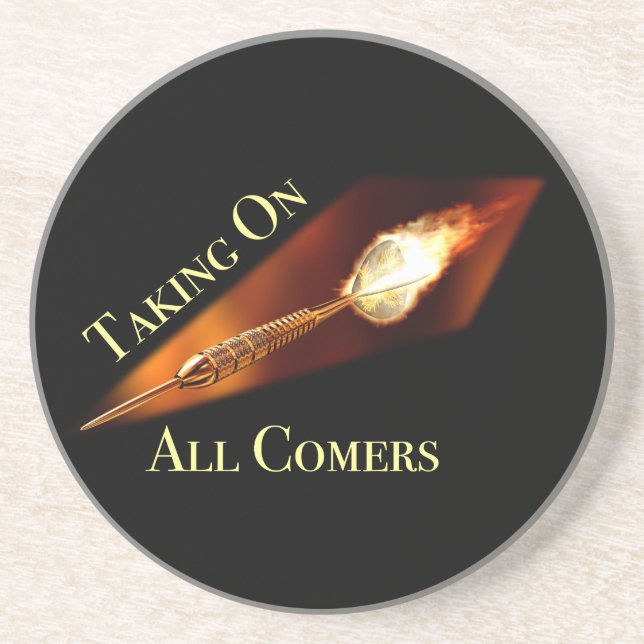 Dessous De Verre En Grès Champion des fléchettes sur tous les arrivants (Devant)