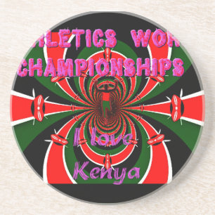 Dessous De Verre En Grès Championnats du monde d'athlétisme du Kenya : Drap