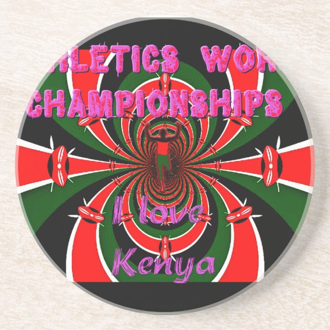 Dessous De Verre En Grès Championnats du monde d'athlétisme du Kenya : Drap (Devant)