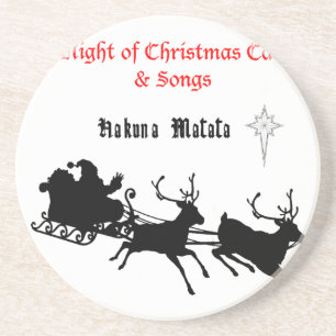 Dessous De Verre En Grès Chanter le long de Noël - Carols & Festive Joy