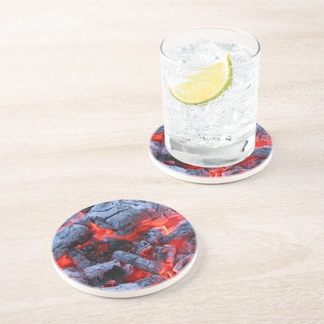 Dessous De Verre En Grès Charbons chauds (Côté)