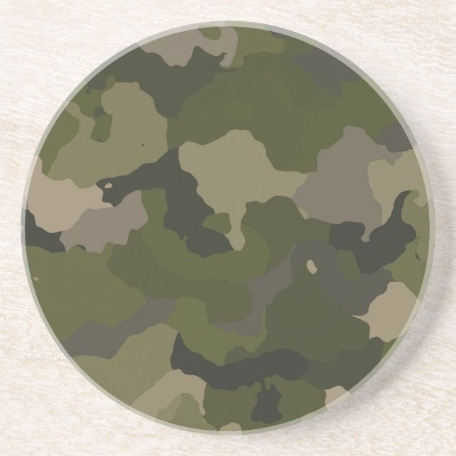 Dessous De Verre En Grès Chasse Camo (Devant)