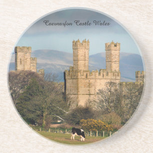 Dessous De Verre En Grès Château de Caernarfon Wales.