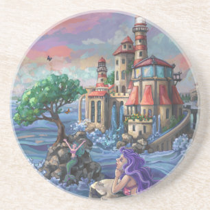 Dessous De Verre En Grès Château de Mermaid