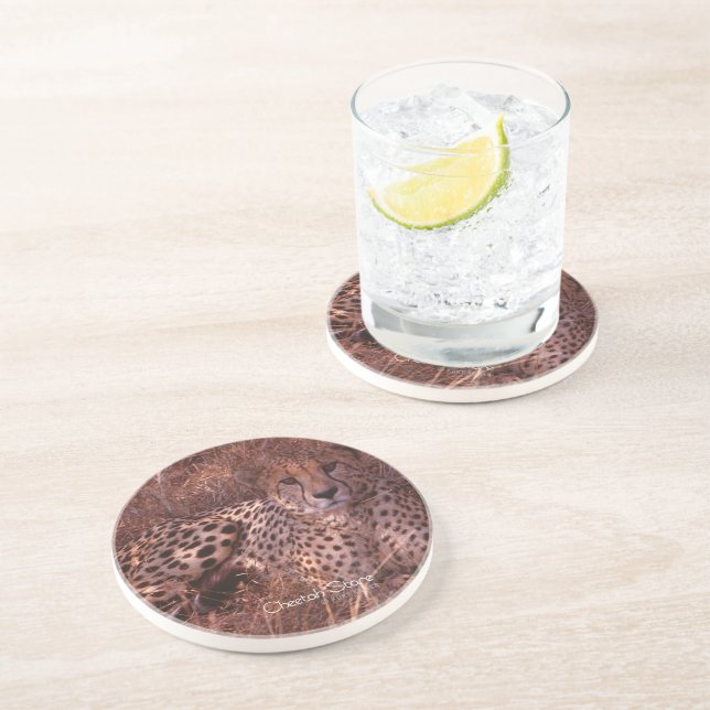 Dessous De Verre En Grès Cheetah Stare (Côté)