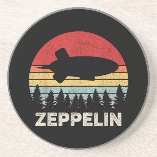 Dessous De Verre En Grès Chemise Zeppelin Rétro Vintage Dirigeable Aéronef