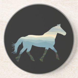 Dessous De Verre En Grès Cheval Blue Ridge