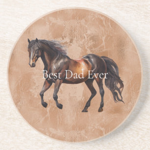 Dessous De Verre En Grès Cheval Brown occidental