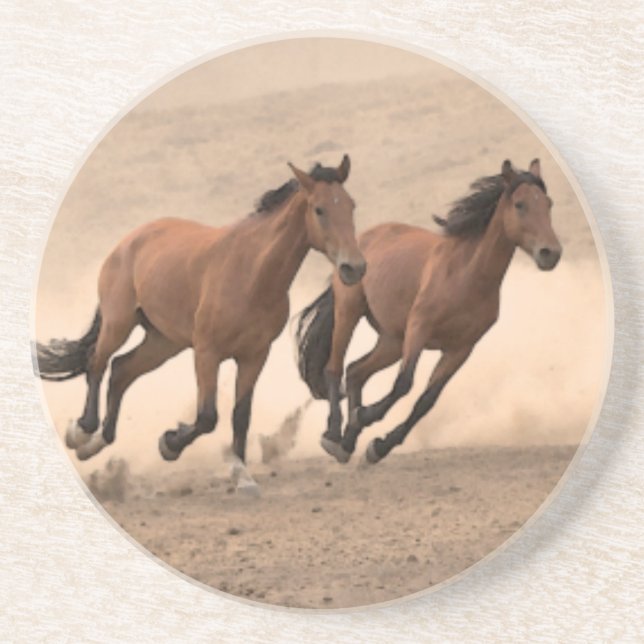 Dessous De Verre En Grès Cheval dans l'automne II (Devant)
