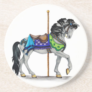 Dessous De Verre En Grès Cheval de carrousel
